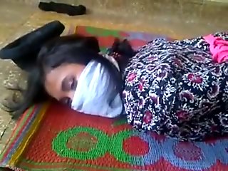 Indonesia OTM Gagged girl